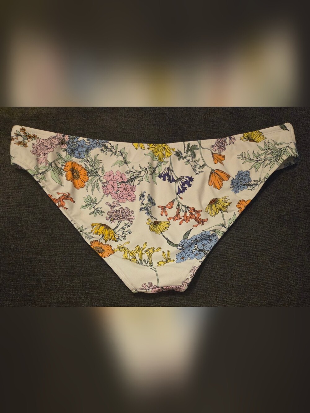 Kona Sol White Floral Bikini Bottoms. Size XL - Picture 3 of 4